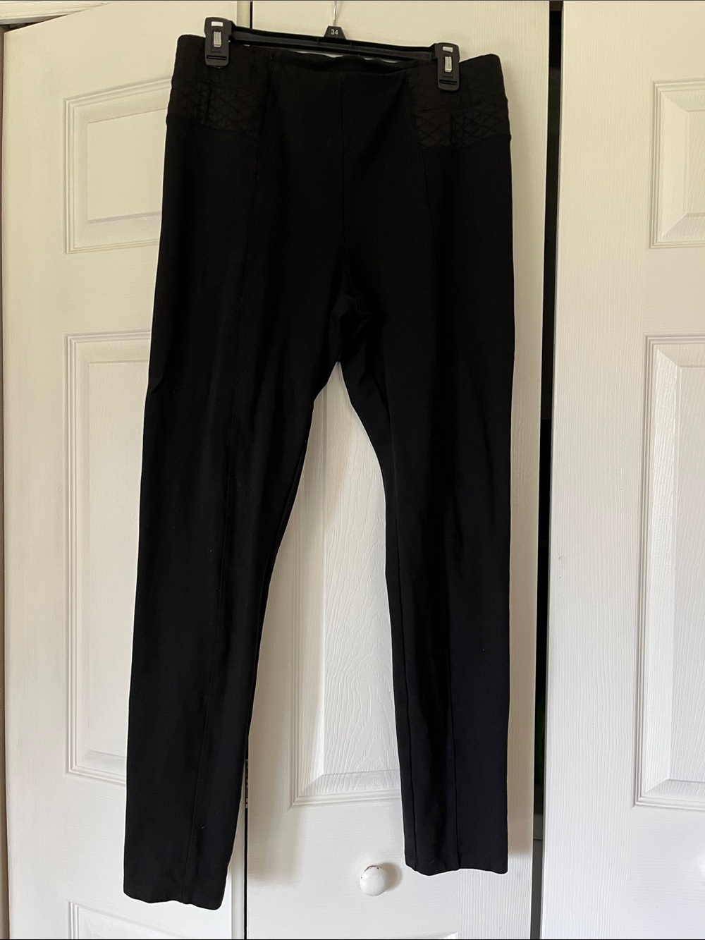Boom Boom Jeans Black Quilted-Waist Leggings